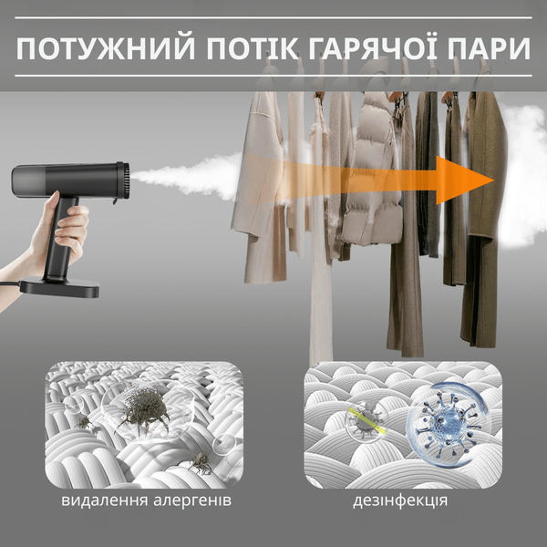 Вертикальный отпариватель для одежды GS-05. Ручной паровой утюг для одежды и текстиля 2в1 GS-05-sample фото