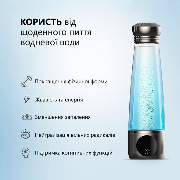 Елегантна воднева пляшка Angelic. Генератор водневої води нового покоління для будь-якого типу води H6 фото